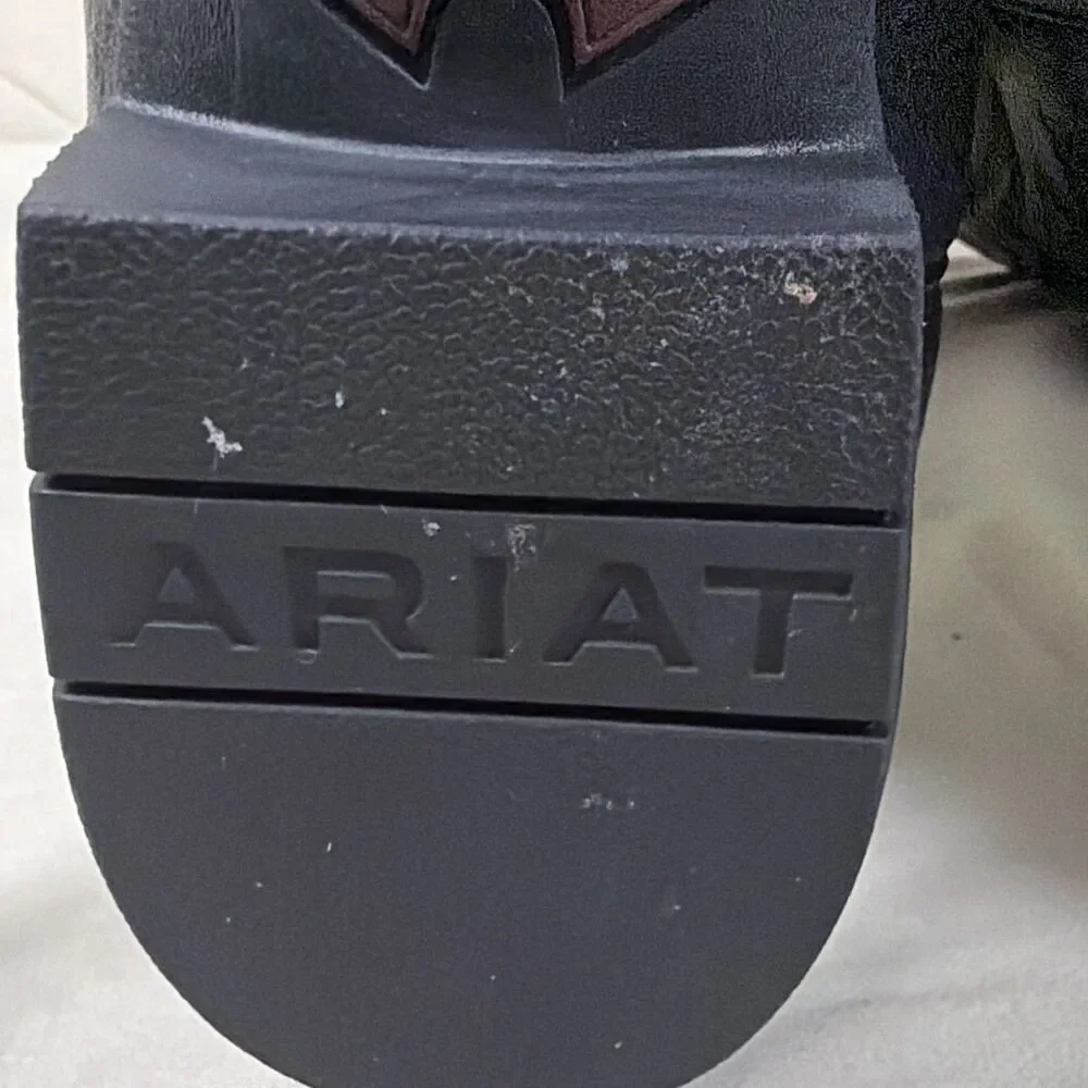 Ariat Mens Western Cowboy Heritage Boots Black Leather US 11.5D MPN 10002218 NIB